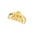 Glänzende goldene Haarklammer aus Metall mit robustem Mehrzahn-Design für Haare - Großpackung / Gold