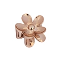 Elegante pinza per capelli a fiore a cinque petali oro rosa con finitura metallica - Bronzo