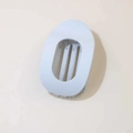 Flache ovale Haarklammer in mattem Hellblau mit starkem Halt für die Frisur - Oval Clip (Bulk) / Matt Hellgrau