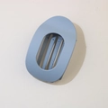 Flache ovale Haarspange in Mattblau mit starkem Halt und minimalistischem Design - Oval Clip (Bulk) / Mattes Graublau