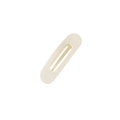 Minimalist 11cm cream oval duckbill hair clip with a smooth matte resin finish - Off White