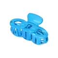 Pinza per capelli a catena blu brillante con finitura metallica lucida da donna - Confezione Singola Nuda / Catena-Blu
