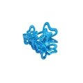 Minimalist butterfly hair claw clip with bright blue metallic finish for ponytails - Bulk Packaging / Blue