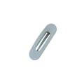 Minimalist 11cm matte grey-blue oval hollow hair clip with a sleek back-head design - Blue