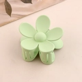 Pince à cheveux fleur vert clair mat en forme de pétale pour coiffure demi-queue élégante - Vert menthe
