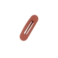 Matte brick red 11cm hollow oval hair claw clip with durable metal base for women - Orange