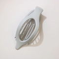 Large matte dusty purple flat round hair clip with strong grip teeth for thick hair - Pointed Duckbill Clip (Bulk Packaging) / Frosted Light Gray