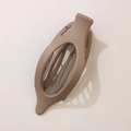 Matte coffee hollow oval hair clip with strong grip cross teeth design - Pointed Duckbill Clip (Bulk Packaging) / Matte Medium Coffee
