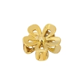 Elegant gold metal frangipani flower claw clip with hollowed petals and polished finish - Bulk/Loose Packaging / Hollow Flower / Gold