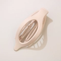 Matte nude pink large flat oval hair clip with strong grip and flexible teeth - Pointed Duckbill Clip (Bulk Packaging) / Matte Apricot