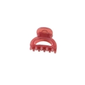 Piccola molletta per capelli a mezzaluna rosso scuro traslucido in resina - Taglia Piccola / Rosso