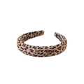 Handmade leopard print fabric headband with a wide design for women on a white background - Headband / 3CM Wide / Light Leopard