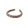 Handmade leopard print fabric headband for women featuring vintage thick padded design - Headband / 2cm Wide / Light Leopard