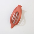 Matte orange-pink hair claw clip with geometric hollow design and secure grip teeth - Pointed Duckbill Clip (Bulk Packaging) / Matte Orange Red
