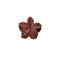 Pinza per capelli a fiore con stampa leopardata marrone e texture vellutata - Punto Leopardato Floccato-Caffè Chiaro