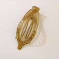 Translucent olive green matte hair claw clip for women with a streamlined oval design - Pointed Duckbill Clip (Bulk Packaging) / Glossy Olive Green