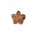 Elegante molletta per capelli a fiore con motivo leopardato e finitura vellutata - Punto Leopardato Floccato-Cachi