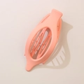 Minimalist matte peach orange hair claw clip with hollow oval handle for women - Pointed Duckbill Clip (Bulk Packaging) / Matte Orange Pink