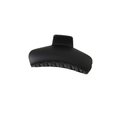 Matte black large oval shark clip for thick hair minimalist French style hair claw - Bulk Packaging / Black