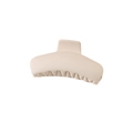 Matte cream large oval hair claw clip for thick hair in minimalist chic style - Bulk Packaging / Cream