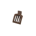 Matte dark brown square hair claw clip for women made of durable PC material - Dark Coffee