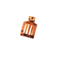Square matte hair claw clip with brown leopard print pattern and hollowed out design - Dark Leopard Print