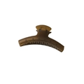 Deep amber frosted acrylic hair claw clip in a long curved shape for women's hairstyling - Matte Olive Green (Bulk)