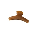 Matte dark amber acrylic hair claw clip for elegant updo hairstyles in brown finish - Matte Dark Brown (Bulk)