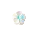 Iridescent flower hair claw clip with gradient purple and blue pearlescent finish - Individual Packaging / Iridescent Blue