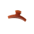 Elegant large dark brown amber acrylic shark hair claw clip for bun hairstyles - Jelly Caramel (Bulk)