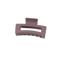 Quadratische Haarspange in mattem Mauve mit elegantem geometrischem Hohlraumdesign - Einzeln Ohne Verpackung / 10.5cm / Taro-Lila