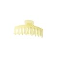 Matte cream yellow large hair claw clip for elegant updo styles with strong grip - Yellow (Matte PC)