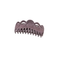 Elegant large matte purple French hair claw clip for thick hair in minimalist style - Taro Purple