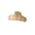 Morandi striped large matte claw clip with elegant oval hair shark clip design - Yellow