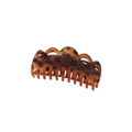 Classic tortoiseshell hair claw clip with large wave design and secure grip for thick hair - Dark Leopard Print
