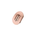 Pinza de pelo plana ovalada de PC mate en rosa palo con fuerte agarre seguro - Empaque a granel / Rosa Loto