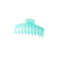 Minimalistische matte Haarklammer in Mintgrün mit Kreuzverzahnung für Damen - 11cm Blaugrün