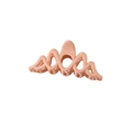 Pince à cheveux couronne rose corail mat avec un design géométrique creux épuré - Rose racine de lotus