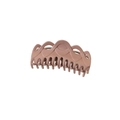 Elegant large matte mauve wave hair claw clip for thick hair French style accessory - Brown