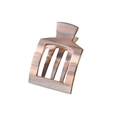 Elegant tortoise shell patterned square hair claw clip for thick hair styling - Brown