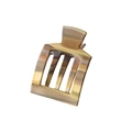 Brown marble pattern acetate duckbill hair clip with large grip for elegant styling - Yellow