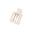 Molla per capelli quadrata minimalista in PC di colore beige crema elegante opaco - Matte Creamy White (Individual Bag)