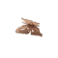 Pince à cheveux papillon ambre élégante avec ailes ajourées et ressort doré pour femme - Gelée Noire