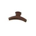 Matte dark brown large half-moon hair claw clip for thick hair styling - 12cm Dark Coffee Matte (#2)