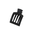 Minimalist square hair claw clip in matte black finish for elegant hair styling - Matte Black