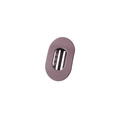 Pince à cheveux ovale minimaliste violet mat avec prise ferme et fini résine - 9cm-Violet Taro Mat