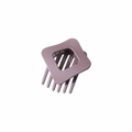 Matte hellviolette quadratische hohle Haarklammer mit geometrischem Design - Lose Verpackung / Matt Taro-Lila