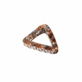 Pince à cheveux géométrique ajourée avec motif écaille de tortue marbré marron - Emballage en vrac / Jaune Coloré