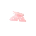 Pince à cheveux papillon rose raffinée avec design évidé en résine translucide - Rose Gelée