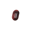 Pince à cheveux ovale plate en PC à motif écaille de tortue rouge foncé et dents - 9cm-Rouge Vin Mat